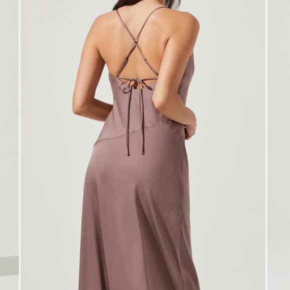 Astr The Label Palisades Cowl Maxi Dress in pewter - Picture 3 of 4